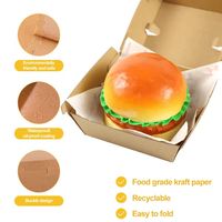 Boîte à hamburger en carton noir jetable de qualité alimentaire, emballage alimentaire en papier pour emporter, boîte à hamburger en forme de coquille