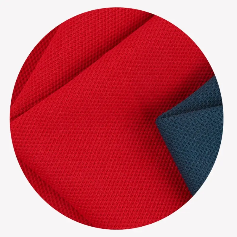 Plain tingido garantido qualidade 96% poliéster 4% spandex ar camada Pique tecido para vestuário