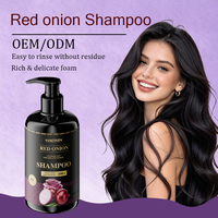 Sampo Bawang Merah Alami untuk Pertumbuhan Rambut Anti Rambut Rontok Pembersih Mendalam Menutrisi Kulit Kepala OEM ODM Label Pribadi Perawatan Rambut