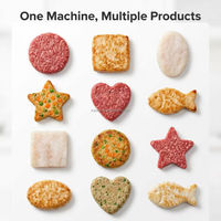 Machine automatique à former des galettes de viande Patty 240, 220V/380V/240V/110V, pompe moteur en acier inoxydable, 70-180kg/h, pour la fabrication de burgers et de nuggets