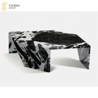 Yushi Group Mobilier de salon haut de gamme personnalisé Design Pierre naturelle Table à thé en marbre Tables basses rectangulaires modernes