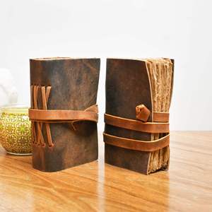 Handcrafted Genuine Leather Vintage Journal <b>A5</b> Diary <b>Notebook</b> with Deckle Edge Paper Leather Planner Writing <b>Notebook</b> Corporate - Product Image 5