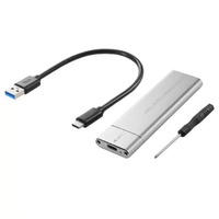 Boîtier en aluminium NVME M.2 SSD USB 3.0 vers PCIE Boîtier de disque dur externe portable en aluminium avec interface de type C