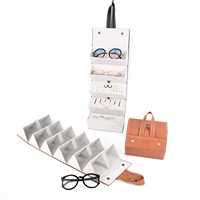 Bestpackaging multi usage 5 fentes lunettes de soleil organisateur étui avec Multi fente suspendus bijoux organisateur boîte de rangement étui de voyage