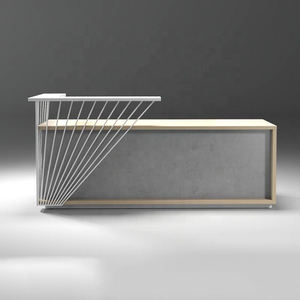 गर्म बिक्री कार्यालय रिसेप्शन डेस्क छोटे आधुनिक लक्जरी लंबे सफेद ठोस लकड़ी रिसेप्शन डेस्क - Product Image 5