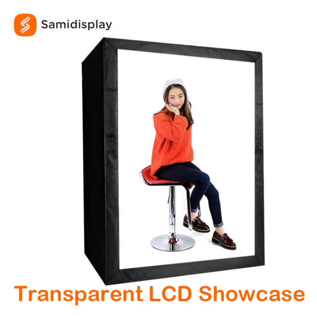 Wholesale Human-Size Transparent LCD Holographic Box Black 3D Display IP65 for Subway