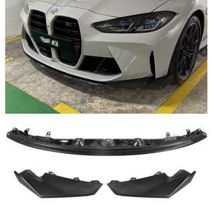 3 Piezas de Alerón Delantero de Fibra de Carbono Estilo CS para <span class=keywords><strong>BMW</strong></span> M3 M4 G80 G82 G83 <span class=keywords><strong>2021</strong></span>+, Alerón Delantero de Fibra de Carbono Real - Product Image 1