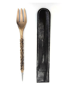 Accesorios para narguile, perforador de tenedor para narguile, dos extremos usan un tenedor clásico doble para narguile, <span class=keywords><strong>shisha</strong></span>, tabaco, embalado con bolsa de cuero - Product Image 2
