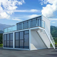 Maison conteneur préfabriquée sécurisée, mobile, modulaire, écologique, en kit, légère en acier, portable, pour usage hôtelier, avec panneaux sandwich