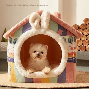 Cama para casa de gato y perro pequeño personalizada directa de fábrica, antideslizante, con cremallera extraíble, felpa resistente a los arañazos, OEM para hogares con múltiples mascotas - Product Image 4