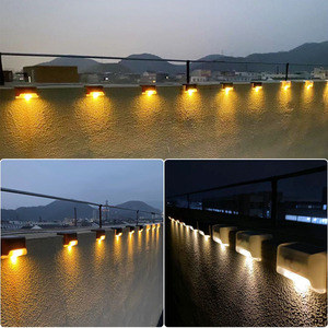 LED güneş merdiven çit adım yol lambası açık hava aydınlatması LED modülü bahçe 60 ABS IP65 toptan özel düşük fiyat bahçe sokak lambası