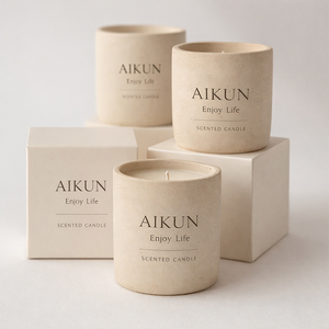 เทียนหอมเซรามิก AIKUN ขายส่งจำนวนมาก กลิ่นหอมอโรมาเธอราพี สำหรับบ้าน คาเฟ่ สตูดิโอ และเป็นของขวัญ - Product Image 1