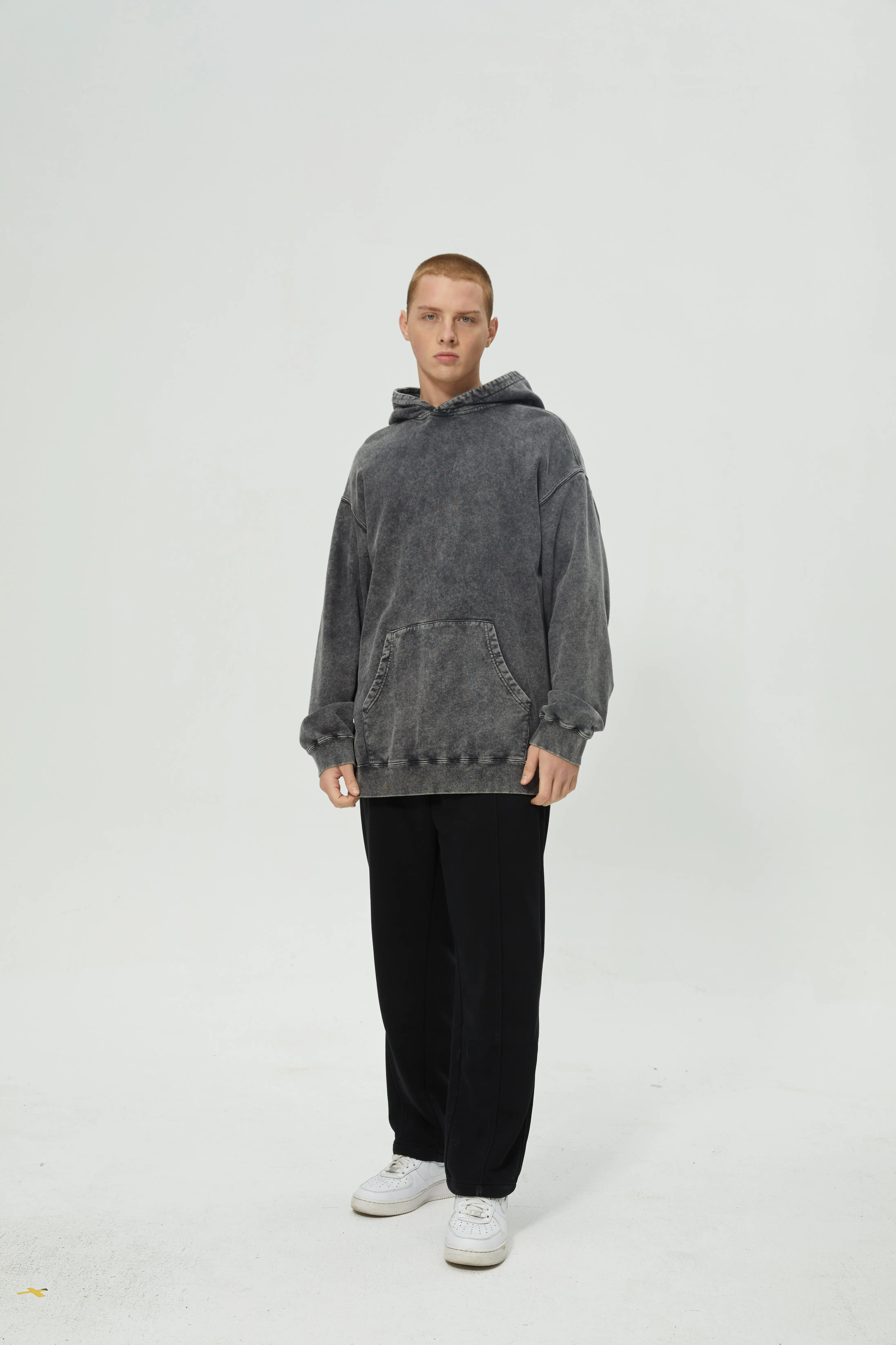 Aangepaste Lente En Herfst Nieuwe Losse Plus Fleece Mode Sweatshirt Mannen Oversized Dikke Hoodie