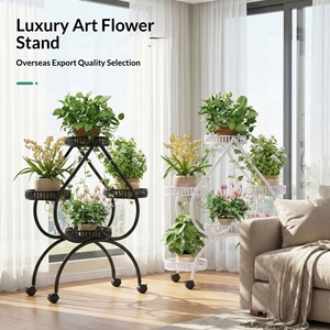 Estante Metálico Multifuncional <span class=keywords><strong>para</strong></span> Flores en Forma de Corazón, Estante de Almacenamiento de Múltiples Niveles <span class=keywords><strong>para</strong></span> Sala de Estar, Balcón, Móvil - Product Image 1