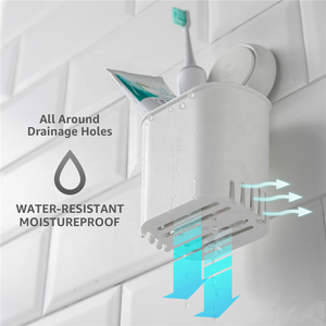 <strong>Toothpaste</strong> <strong>and</strong> Razors <strong>Holder</strong> Suction Cup <strong>Toothbrush</strong> <strong>and</strong> <strong>Toothpaste</strong> <strong>Holder</strong> for Bathroom Shower <strong>Holder</strong> - Product Image 4