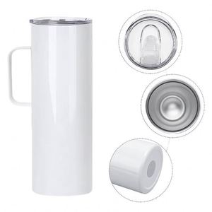 Custom High Quality BPA FREE 20Oz 30Oz Stainless Steel <b>Insulated</b> Vacuum Straight Skinny Sublimation Tumbler Cup <b>Mug</b> With Handle - Product Image 1