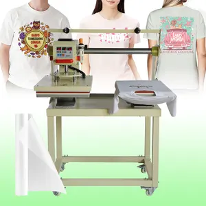 Fabriek Semi-Automatische Enkele Werkbank Heatpress Machine T-Shirt 40*60Cm Heatpress