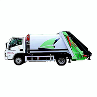 Camion poubelle à benne suspendue à compression