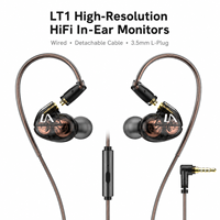 Auriculares Intrauditivos Profesionales con Cable de 3.5mm, Micrófono, Controlador Dinámico de 10mm, HiFi, para Música, Juegos, Transmisión en Vivo, Resistentes al Agua IPX-4