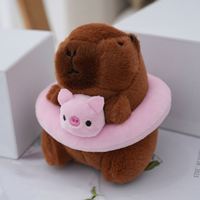Nouveau jouet en peluche Capybara, décoration suspendue pour sac, porte-clés de voiture, pendentif de sac à main, anneau de natation de dessin animé, adorable