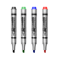 Stylo marqueur de peinture permanent noir imperméable à l'eau marqueurs de pneus à pointe plate séchage rapide Signature fournitures de papeterie promotionnelles colorées