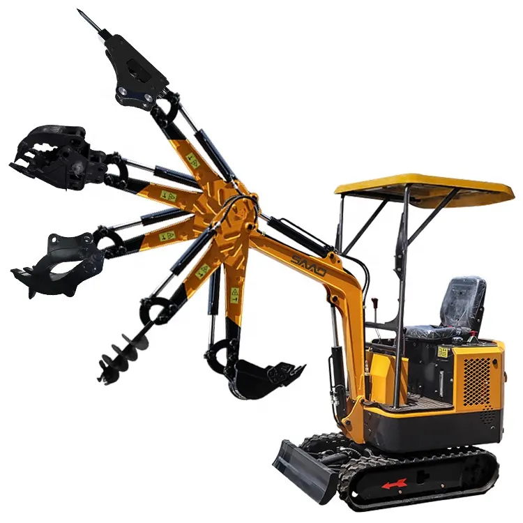 Household Use Excavators 0.8 ton 1.5 ton 2 ton 3ton Small Digger Hydraulic Crawler Mini Excavator
