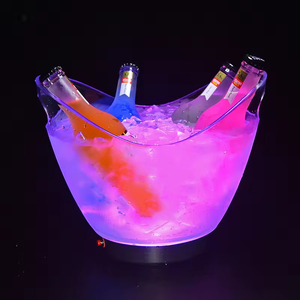 LIHENG Seau à glace ovale LED clignotant de haute qualité pour KTV, bar, fête – Seau lumineux en acrylique pour <span class=keywords><strong>whisky</strong></span> et champagne - Product Image 3
