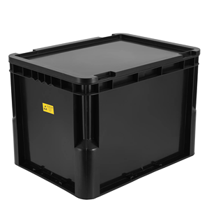 3W-9805350 ESD 빈 (커버 포함) 대용량 플라스틱 포장 ESD 보관함 (로고 인쇄 포함) - Product Image 1