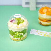 Gobelets jetables transparents de nouvelle conception pour la pâtisserie Biscuit Dessert Cookie Tiramisu Plastique PET de qualité alimentaire Impression de logo personnalisée