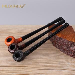 Muxiang Tobacco Pipe Solid Wood Straight Type Handcrafted Smoking Pipe For Personal Gift - Product Image 2