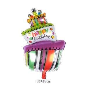 Grande <span class=keywords><strong>torta</strong></span> di <span class=keywords><strong>compleanno</strong></span> in alluminio <span class=keywords><strong>palloncini</strong></span> colorati <span class=keywords><strong>torta</strong></span> di <span class=keywords><strong>compleanno</strong></span> per bambini <span class=keywords><strong>palloncini</strong></span> di decorazione per feste - Product Image 3