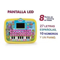 Nouvelle tablette éducative pour enfants avec écran LED, jouet d'apprentissage de l'espagnol, outil de lecture précoce en plastique, fonctionne sur piles