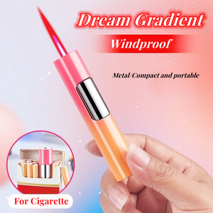 Nhà Máy Bán buôn Đỏ ngọn lửa nhẹ hơn tùy chỉnh xi lanh di động thông minh & Windproof Inflatable khí Torch cho quà tặng doanh nghiệp - Product Image 2