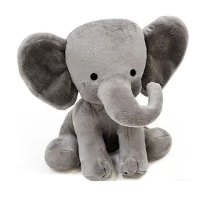 Grand jouet d'éléphant pelucheux gris, Animal en peluche, éléphant, oreillettes