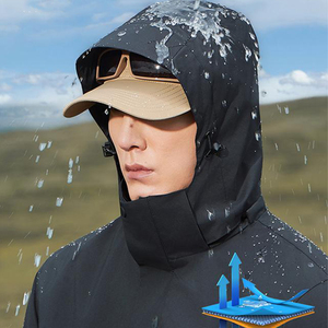 Chaqueta Cortavientos Impermeable con Capucha Personalizada, Ropa Deportiva para Senderismo, Transpirable, para Montañismo y Camping - Product Image 1