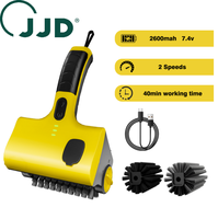 Nouveauté 100W IP67 brosse de barbecue électrique rechargeable fonction rotative 2-en-1 fil d'alimentation en plastique IP67 niveau étanche