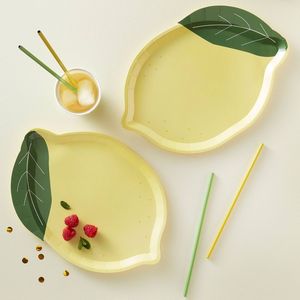 Damai <b>Custom</b> Lemon Themed Wholesale Party Tableware Supplies Event Kid Happy Birthday Party Paper Plate Set - Product Image 2