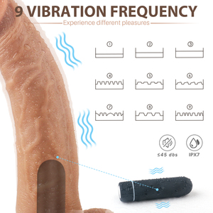 S-HANDE Telecomando Vibratore a Forma di Pene in Plastica, Giocattoli Sessuali per Donne, <span class=keywords><strong>Dildo</strong></span> in Silicone Morbido con Forte Ventosa - Product Image 3