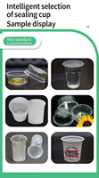 Máquina automática de sellado de llenado de café líquido con taza de leche de agua de tipo rotativo Bespacker con función de codificación