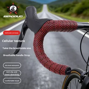バンジーロードバイクハンドルバーテープハニカムパターン通気性滑り止めPU高弾性<span class=keywords><strong>EVA</strong></span> 210cm 3cm内径自転車ラップ - Product Image 1