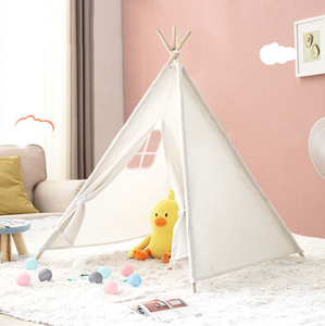 Tienda de campaña infantil portátil de lona de algodón, tipo <span class=keywords><strong>tipi</strong></span> indio, para deportes, juegos, playa y decoración de fiestas - Product Image 3