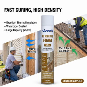 Espuma <span class=keywords><strong>de</strong></span> Poliuretano Expansiva para Exteriores, para Techos, Ventanas y Paredes, Resistente al Fuego, Aislante Líquido - Product Image 1
