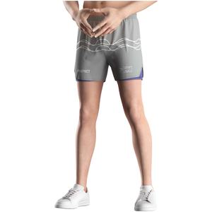 Shorts de basket-ball à double maille compressifs 2 en 1 pour hommes, entraînement de musculation personnalisé - Product Image 5