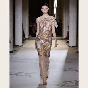 Tessuto in <span class=keywords><strong>Tulle</strong></span> con Perline e Fiori 3D G3918, 10 Colori per Abiti da Sera e Abiti da Sposa - Product Image 2