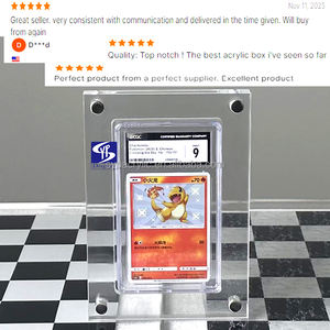 Support de carte en acrylique transparent de haute qualité SYP pour Pokemon BGS 9.5 Mew Ex 232 SIR Paldean Fates, support d'affichage en acrylique - Product Image 6