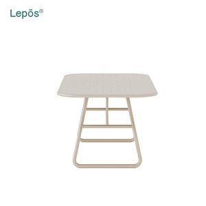 Venta directa de fábrica, muebles de jardín, Patio, mesa de <span class=keywords><strong>comedor</strong></span> de restaurante al aire libre rectangular de aluminio con recubrimiento de polvo duradero para <span class=keywords><strong>6</strong></span> <span class=keywords><strong>personas</strong></span> - Product Image 3