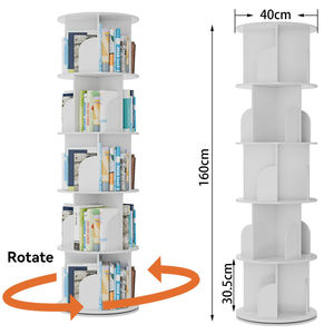 5 Tier <span class=keywords><strong>Lazy</strong></span> <span class=keywords><strong>Susan</strong></span> Revolving 360 Estantería Torre Estante de almacenamiento Estantería giratoria Carrusel Estantería Soporte de almacenamiento - Product Image 2