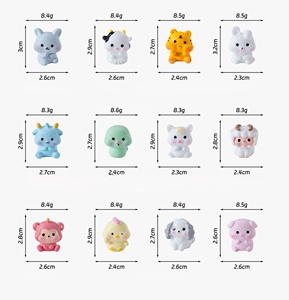 2024 nuevos doce signos del zodiaco chino dragón año regalo recuerdo modelo 3D resina lunar bebé juguete decoraciones pequeñas figuritas estatua - Product Image 2