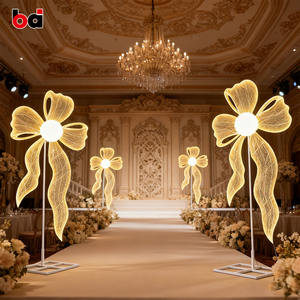 Nieuwe aanwinst: metalen bruiloftdecoratie loopbrug LED-lichtstandaard grote gouden wegwijzer podiumdecoratie bruiloftsfeest achtergrond - Product Image 2