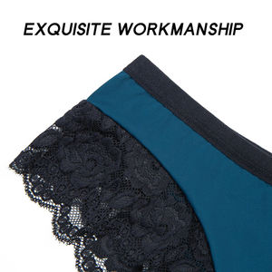 Culottes <span class=keywords><strong>de</strong></span> talla grande <span class=keywords><strong>de</strong></span> cuatro capas Menstruelles Bragas Menstruales Diseño <span class=keywords><strong>de</strong></span> encaje Bragas a prueba <span class=keywords><strong>de</strong></span> fugas - Product Image 4